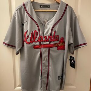 Atlanta Braves Acuna Jr Nike Gray Jersey - NWT Size Small
